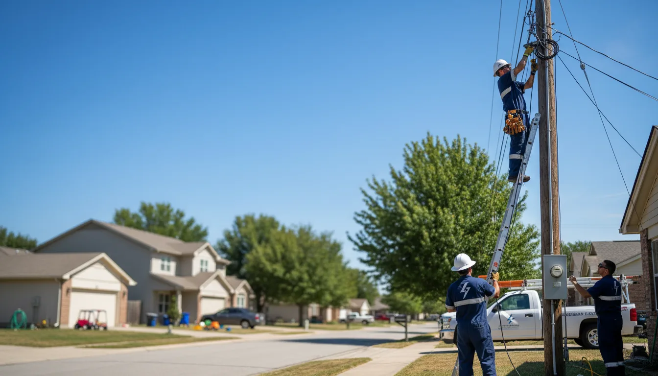 Residential electrician providing installation services in Snook, TX